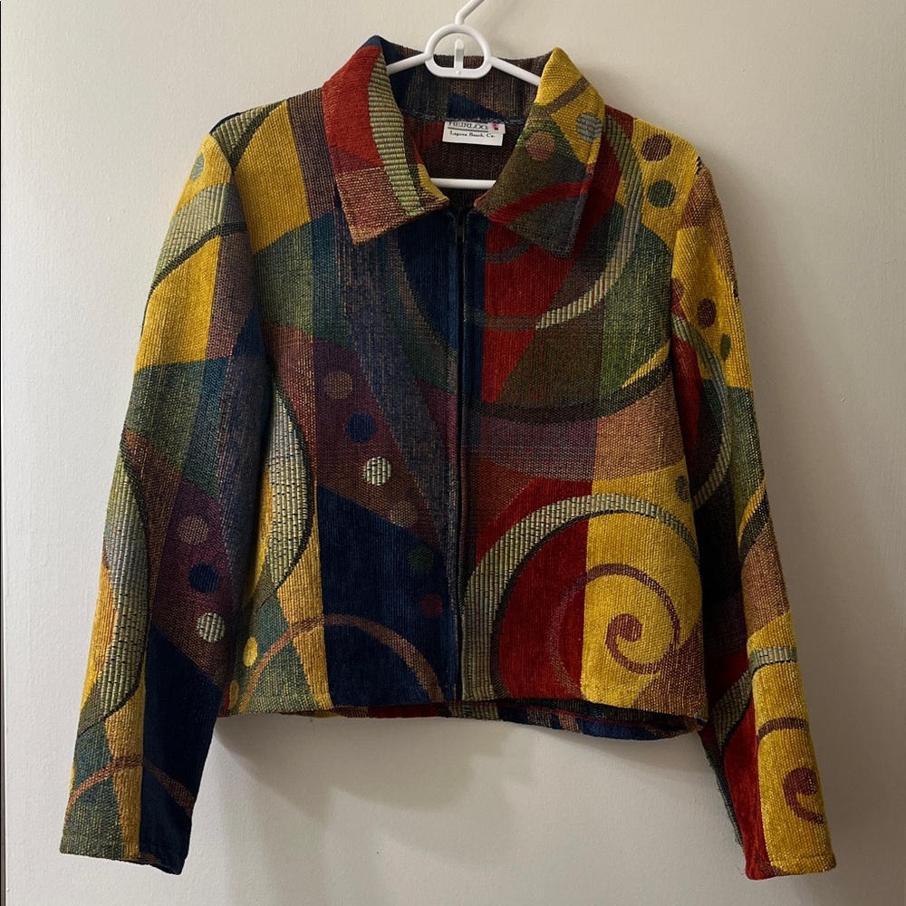 Vintage Multicolor Abstract Jacket